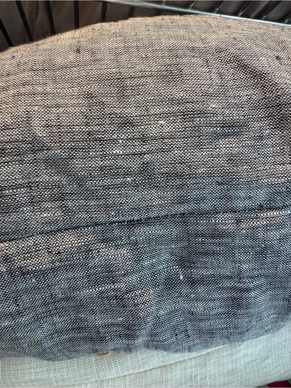 European Linen Full/Queen Size Duvet Cover Set | Charcoal Chambray